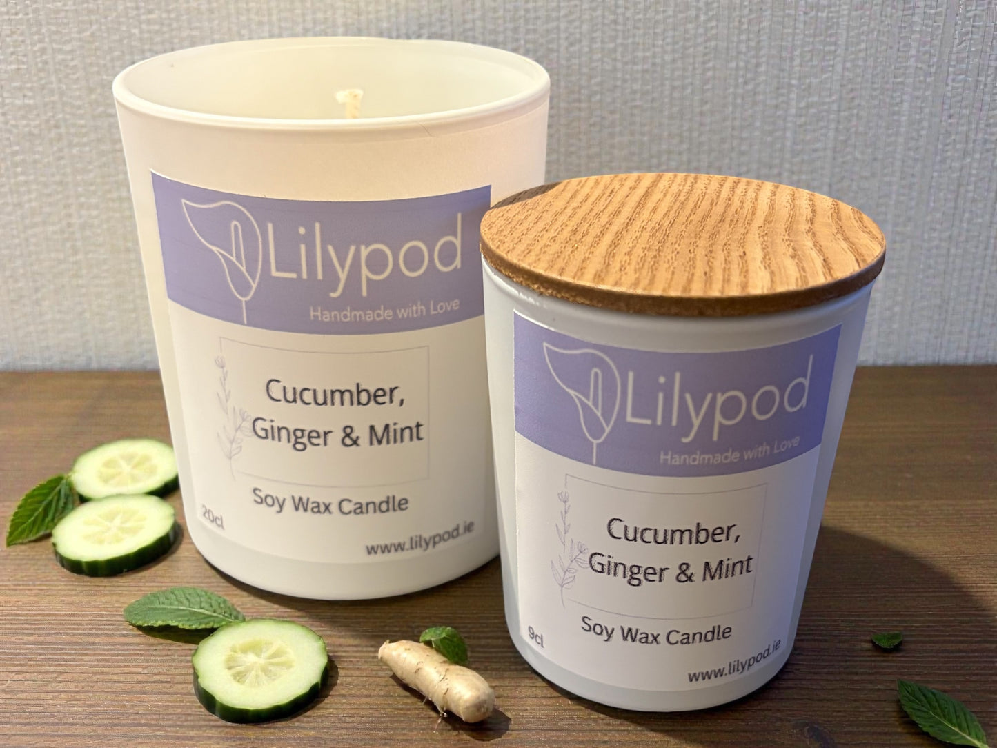 Cucumber, Ginger & Mint Soy Candle