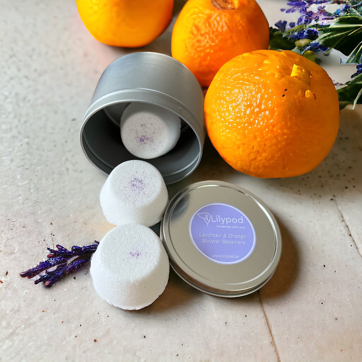 #lavenderandorangeshowersteamer #showersteamer #lilypod #lilypodofficial #handmadewithlove #waterford #womanowned #notonamazon #naturalingredients #giftideas #naturalproducts