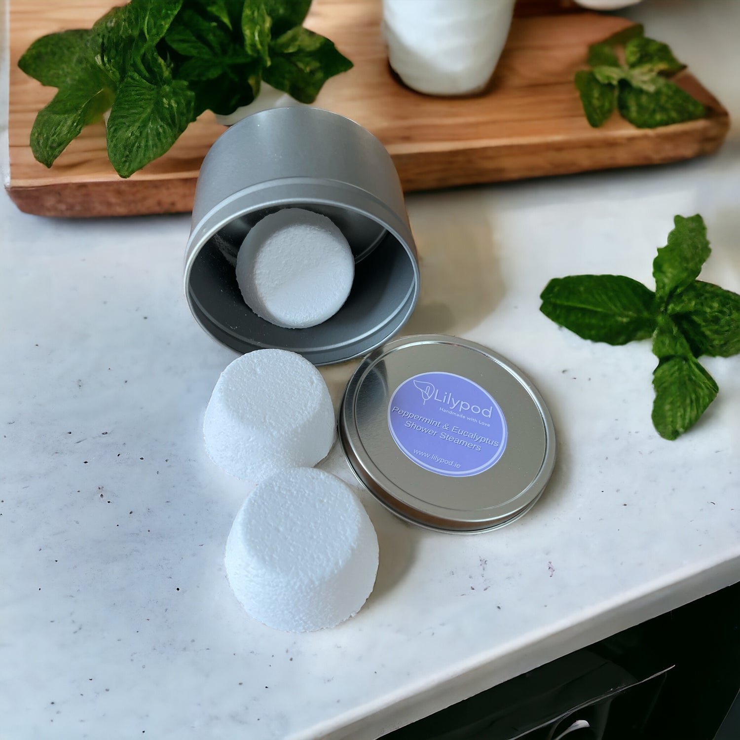 #peppermintandeucalyptusshowersteamer #showersteamer #lilypod #lilypodofficial #handmadewithlove #waterford #womanowned #notonamazon #naturalingredients #giftideas #naturalproducts