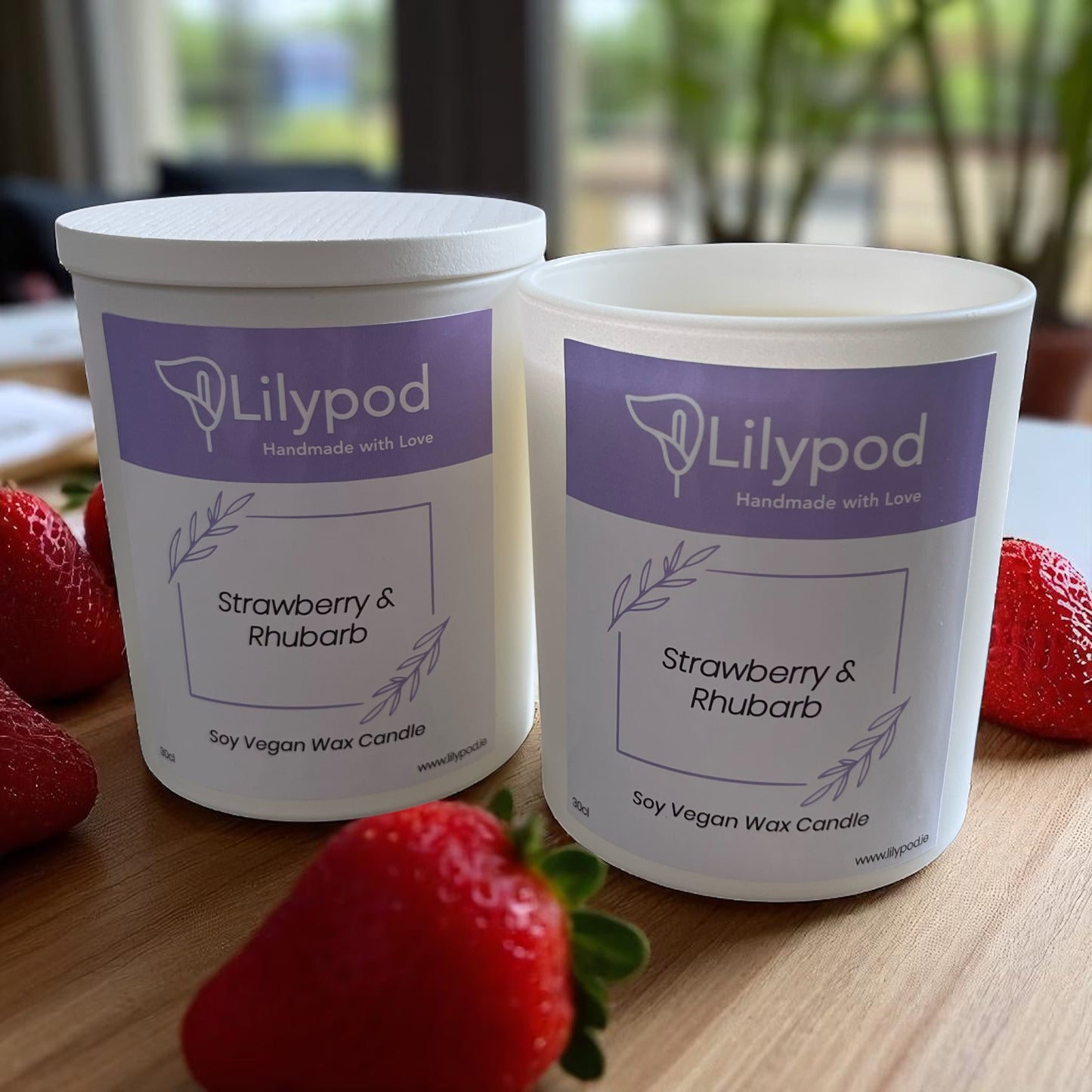 Strawberry & Rhubarb Soy Candle