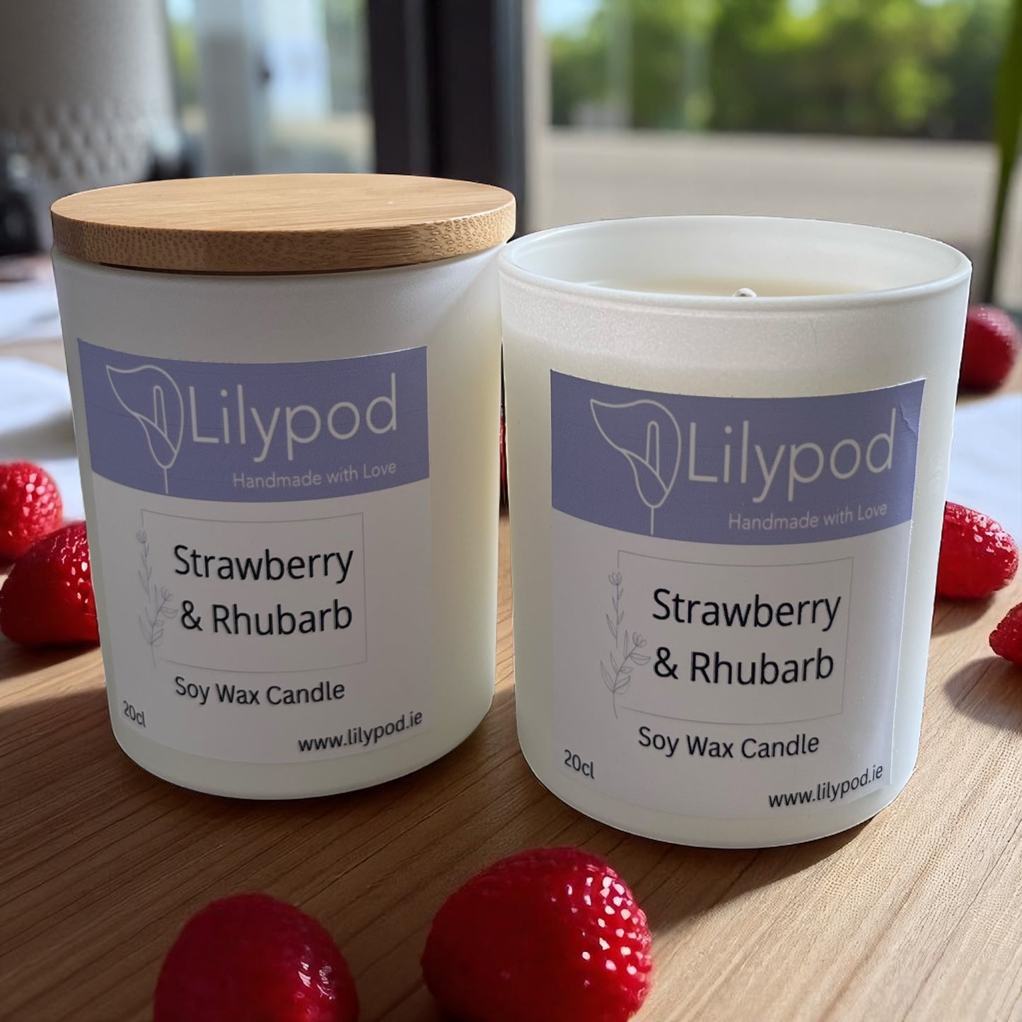 Strawberry & Rhubarb Soy Candle