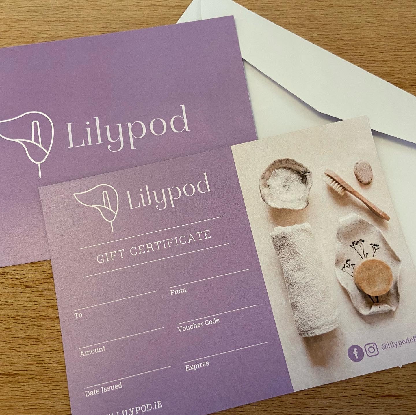 #giftcertificate #giftcard #giftcert #waterfordbusiness #lilypodofficial #lilypod #handmadewithlove #madeinwaterford #womanowned #notonamazon #naturalproducts #naturalingredients #giftideas