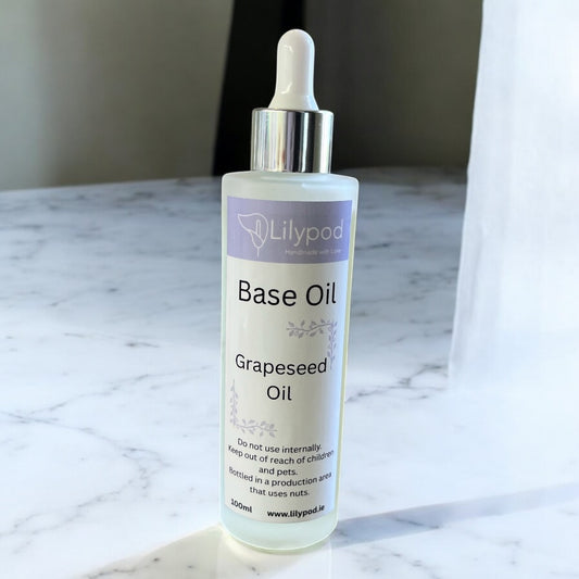 #grapeseedoil #baseoil #carrieroil #grapeseedoilireland #lilypod #lilypodofficial #womanowned #notonamazon #smallbatch #waterfordbusiness 