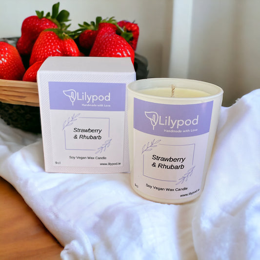 Strawberry & Rhubarb Soy Candle