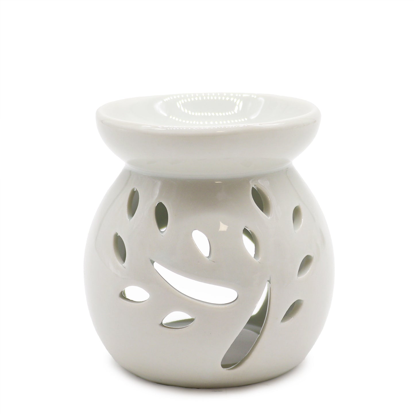 Small Classic White Oil Burner - Tree Cut-out