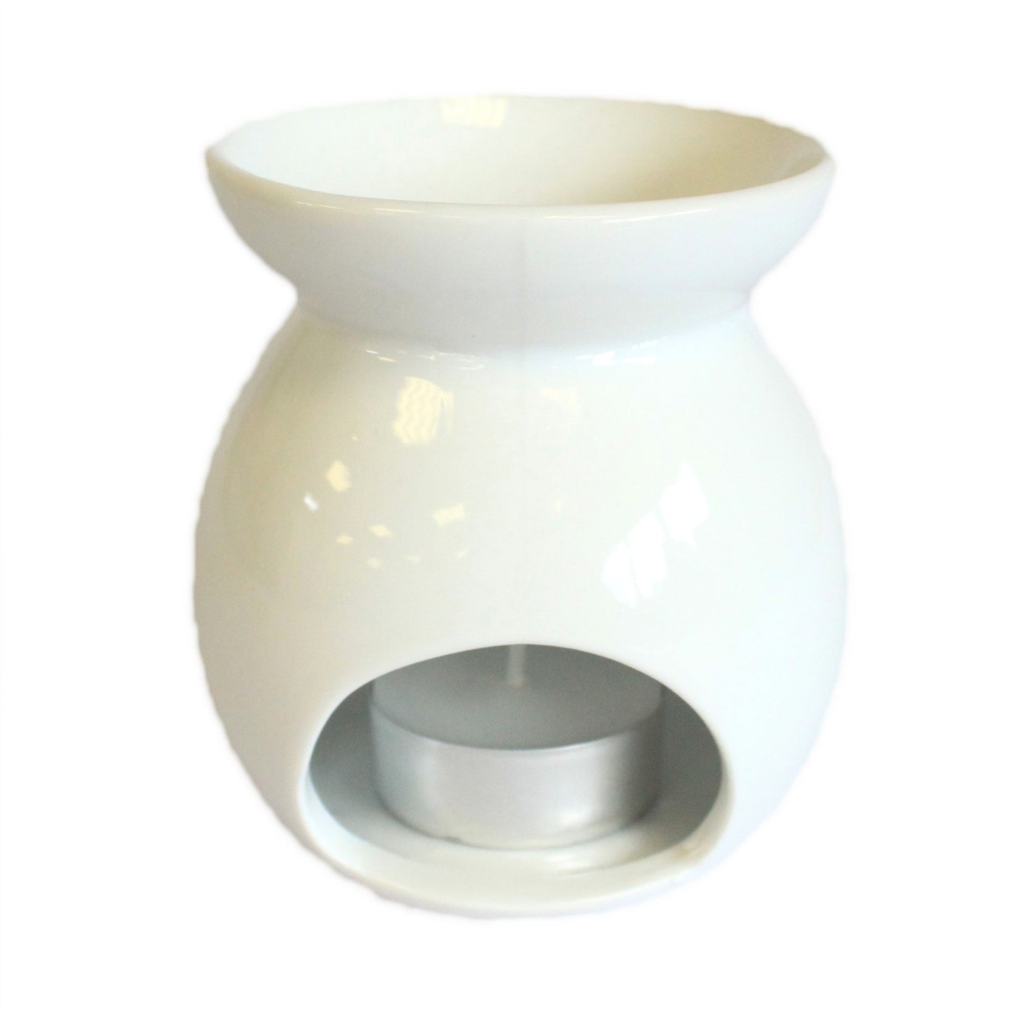 Small Classic White Oil Burner - Tree Cut-out